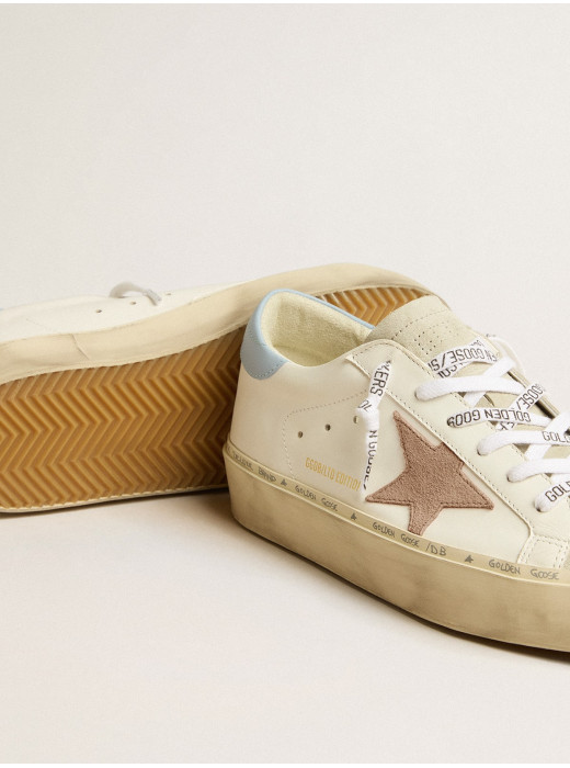 Hi Star LTD with pink suede star and light blue leather heel tab