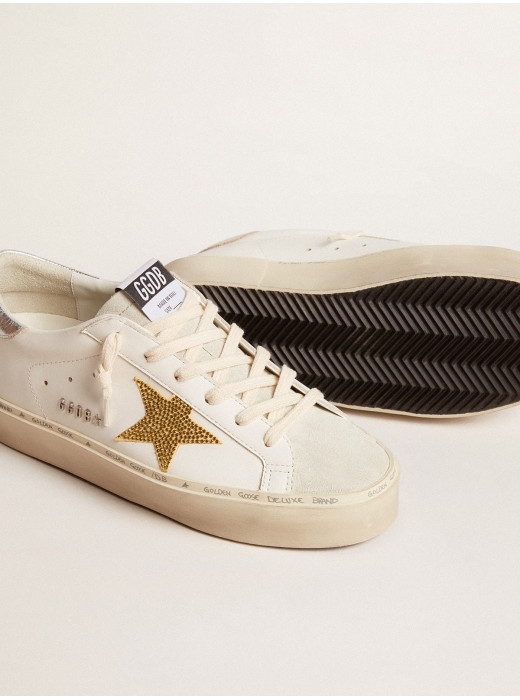 Hi Star with Swarovski crystal star and silver leather heel tab