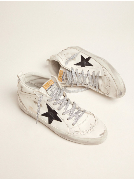 Women's Mid Star with laminated heel tab and glitter laces