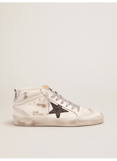 Women's Mid Star with laminated heel tab and glitter laces