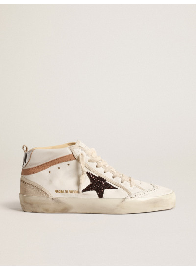 Mid Star LTD in nappa with glitter star and nude leather flash