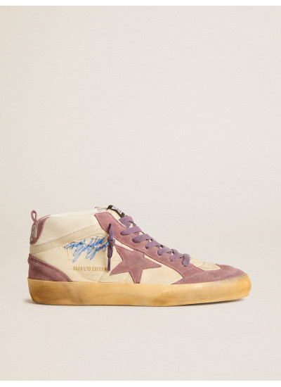 Women’s Mid Star LAB in nylon and nappa with mauve suede star