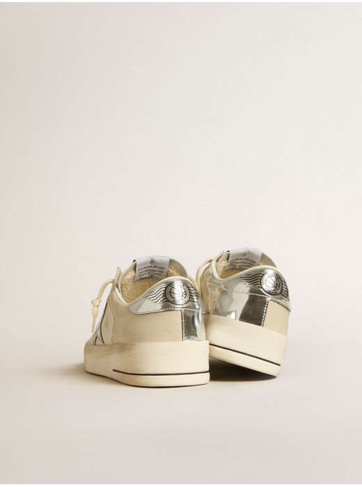 Stardan in nappa with silver mirror-effect star and heel tab