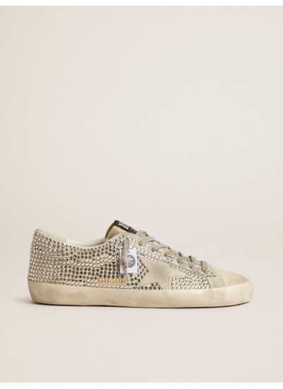 Super-Star in nubuck with Swarovski crystals and ice-gray suede star