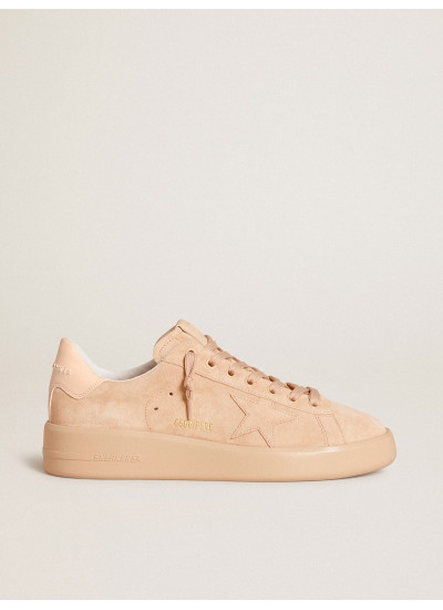 Purestar in suede with suede star and light pink leather heel tab