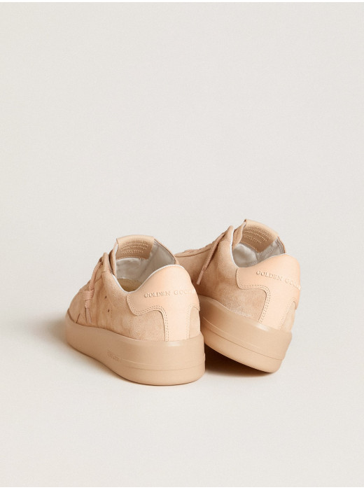 Purestar in suede with suede star and light pink leather heel tab