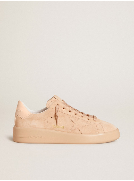 Purestar in suede with suede star and light pink leather heel tab