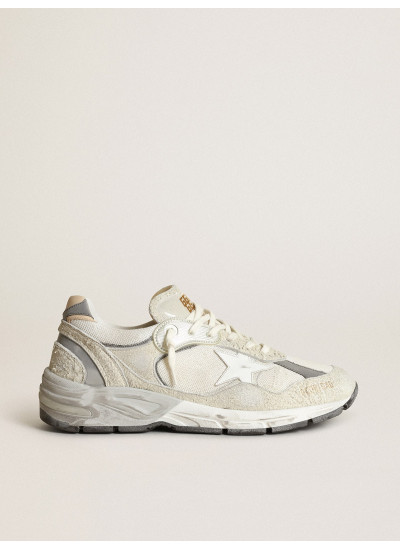 Women's Dad-Star in white mesh and suede