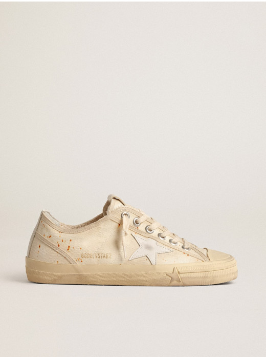 Women’s V-Star LAB in canvas with leather star and rust-colored speckles