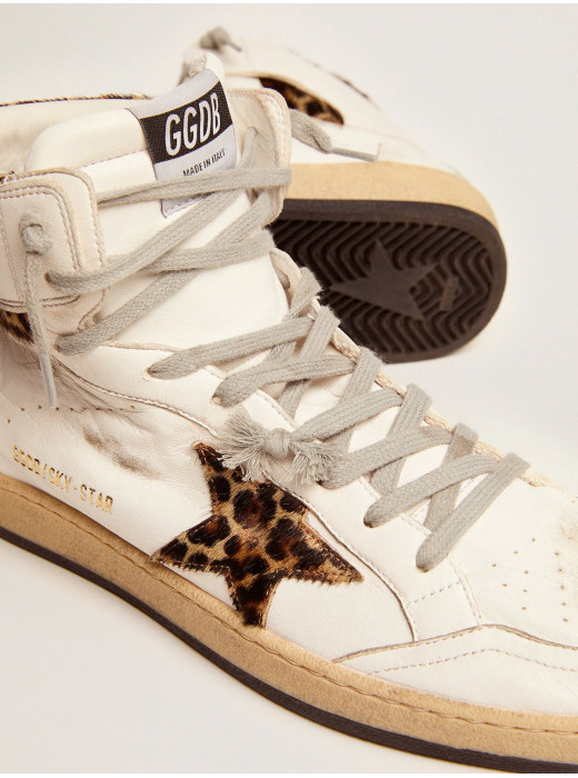 Women's Sky-Star with signature and leopard print pony skin inserts