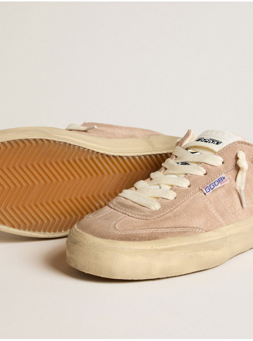 Soul Star in pink suede with milk-white leather heel tab