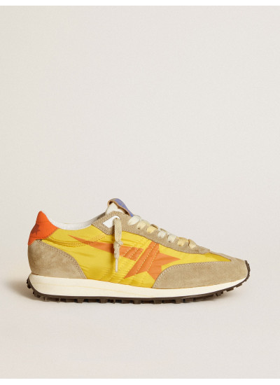 Women’s Marathon with yellow nylon upper and orange star