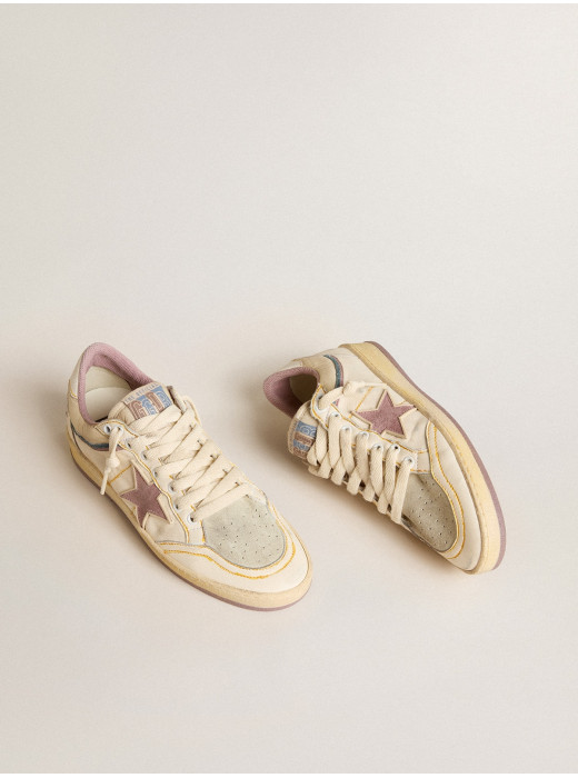 Women's Ball Star in nappa leather with mauve TPU star and leather heel tab