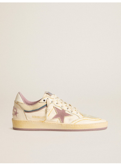 Women's Ball Star in nappa leather with mauve TPU star and leather heel tab