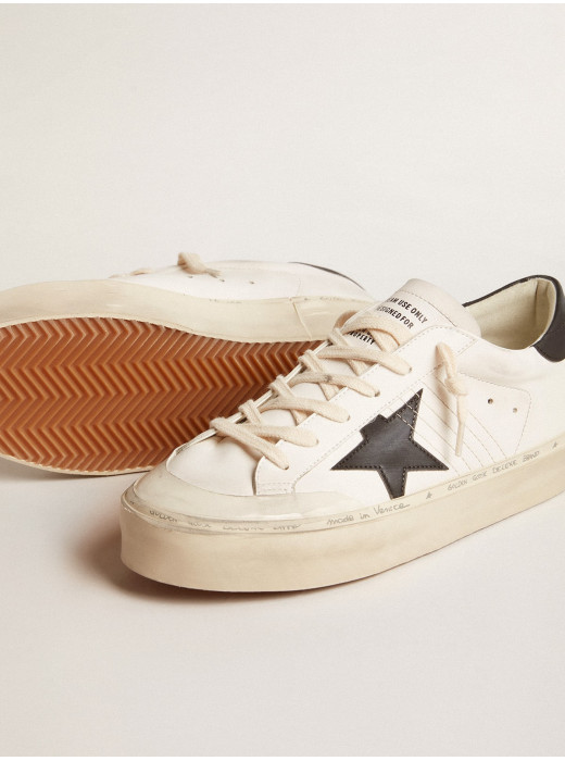 Woman's white bio-based Hi Star LTD with black bio-based star and heel tab