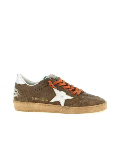 Ball Star in Brown Suede With Orange Laces