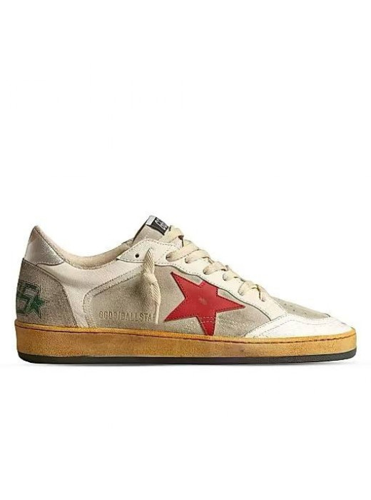Ball Star in Beige Suede With Red Star