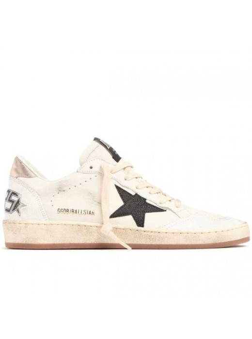 Ball Star in Black Suede With Black Star and Gold Heel Tab