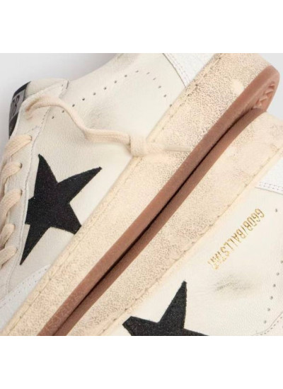 Ball Star in Black Suede With Black Star and Gold Heel Tab