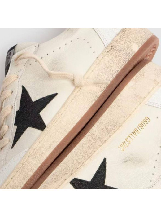 Ball Star in Black Suede With Black Star and Gold Heel Tab