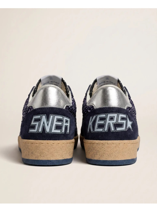 Ball Star in Blue Glitter with White Star