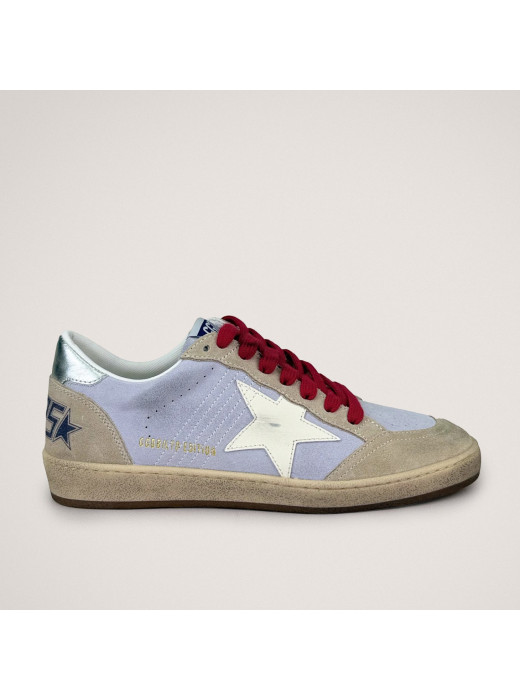 Ball Star Sneakers in Lilac Suede With White Star