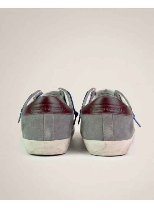 Mens Super-Star Sneakers in Dark Gray Suede