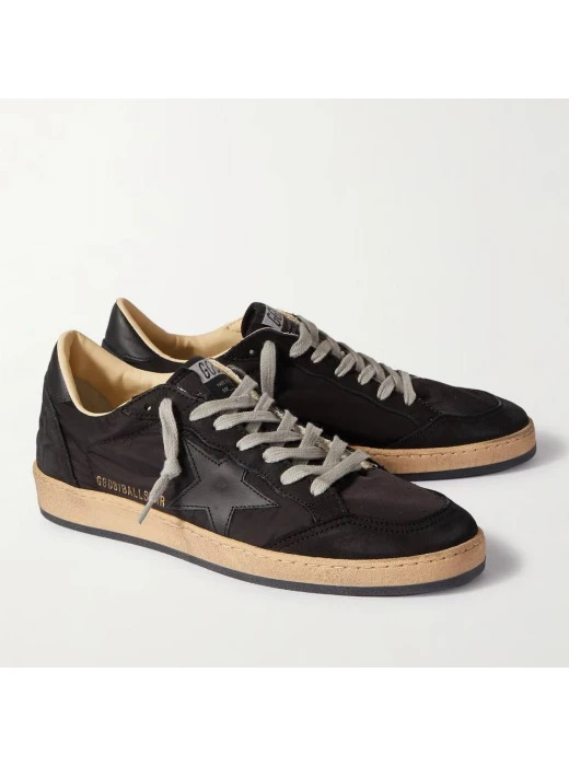 Mens Ball Star in Black Fabric With Black Star