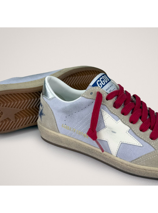 Ball Star Sneakers in Lilac Suede With White Star