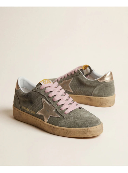 Ball Star in Khaki Suede With Gold Star