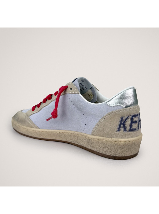 Ball Star Sneakers in Lilac Suede With White Star