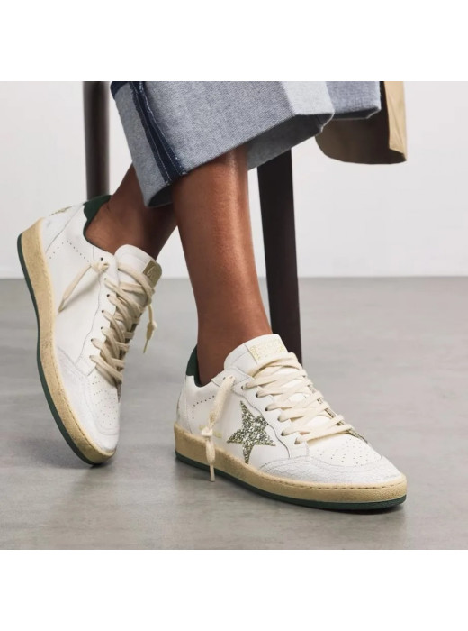 Ball Star in Green Heel With Gold Star