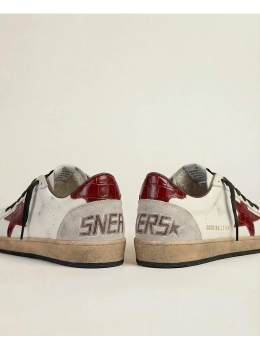Mens Ball Star Burgundy croco star