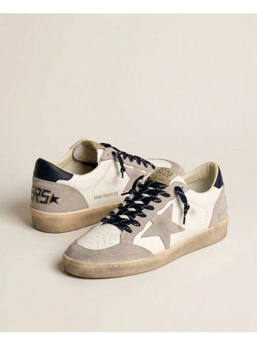 Mens Ball Star in Grey Suede With Grey Star