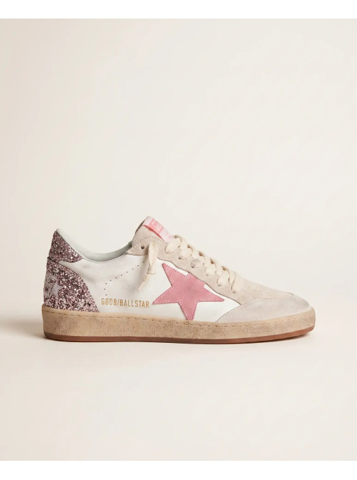 Ball Star Pink Suede with Pink Star and Heel