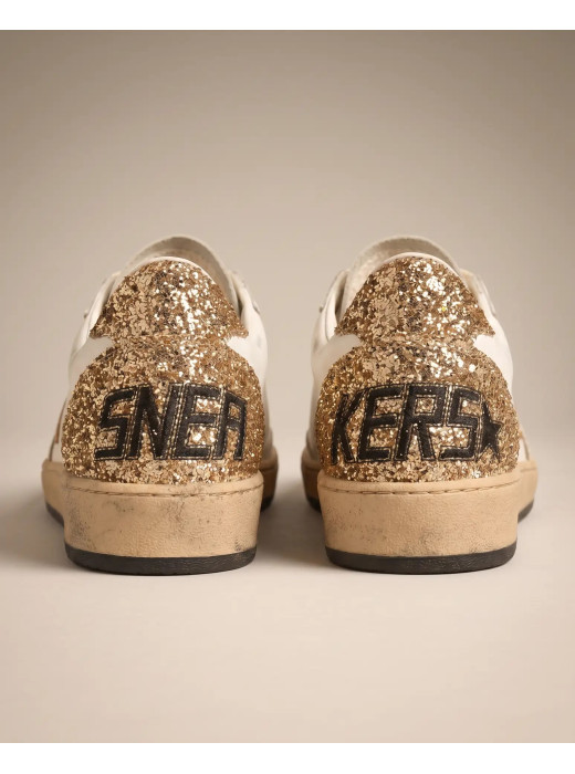 Ball Star with Metallic leather star and Glitter heel tab