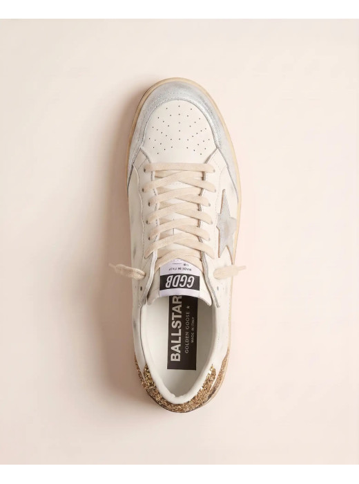 Ball Star with Metallic leather star and Glitter heel tab