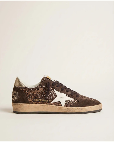 Ball Star in Brown Glitter