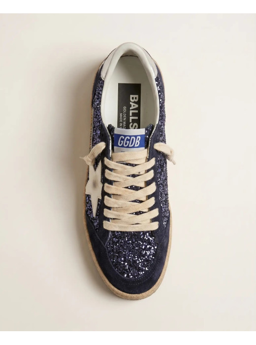Ball Star in Blue Glitter with White Star