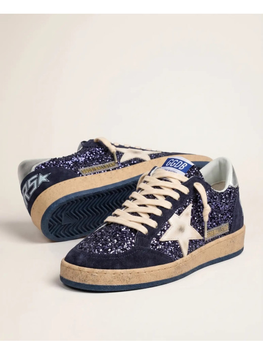 Ball Star in Blue Glitter with White Star