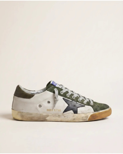 Mens Super-Star Sneakers in Black With Black Star and Black Heel Tab