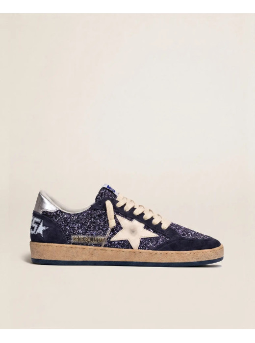 Ball Star in Blue Glitter with White Star