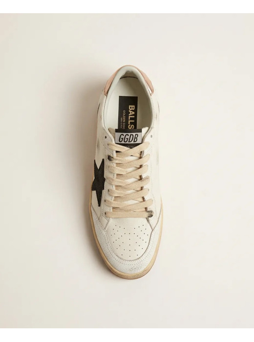 Ball Star in Black Suede With Black Star and Gold Heel Tab