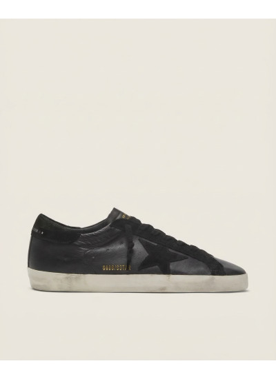 Mens Super-Star Black-suede star