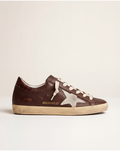 Super-Star Brown croco-print