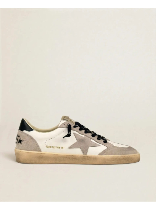 Mens Ball Star in Grey Suede With Grey Star