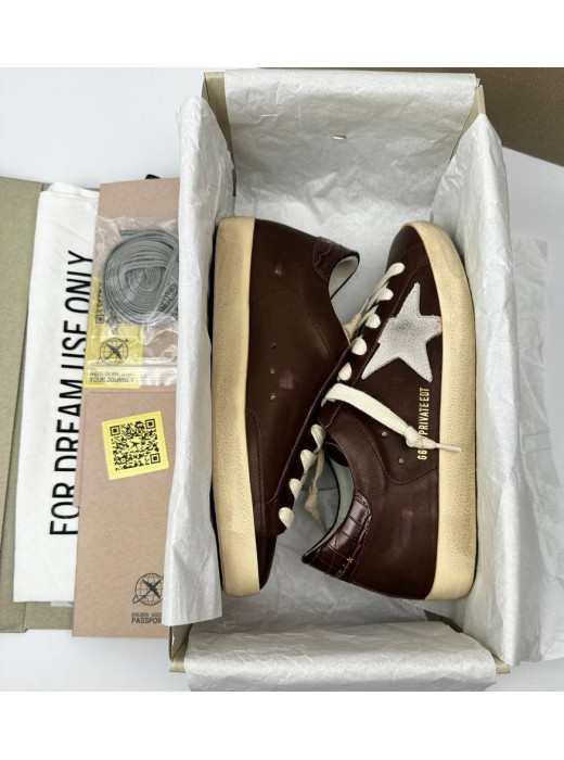 Super-Star Brown croco-print
