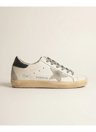 Super-Star Sneakers in Grey With Grey Heel Tab