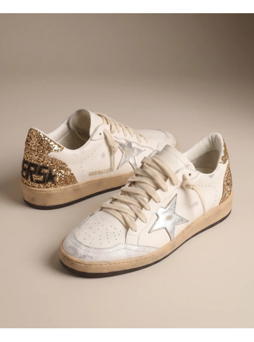 Ball Star with Metallic leather star and Glitter heel tab