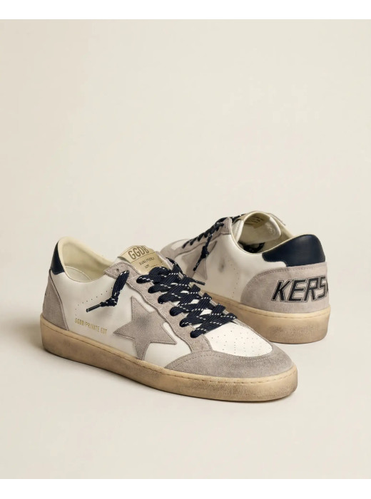 Mens Ball Star in Grey Suede With Grey Star